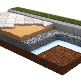 Technology of Paving Laying - demonstration model. Building Concept